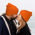 thumbnail image 5 of Yiaed Orange Scales Print Winter Beanie for Men Women, Fleece Lined Beanie Soft Warm Knit Hat Ski Stocking Cuffed Ca, 5 of 6