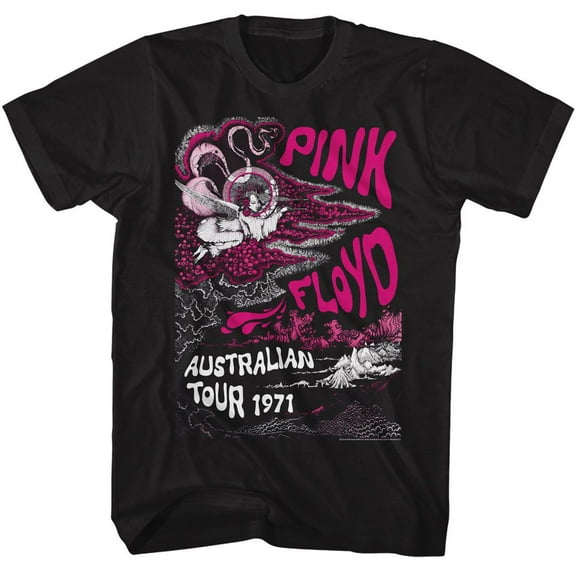 Pink Floyd Bird Woman Design Black T-Shirt
