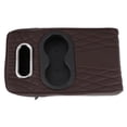 thumbnail image 1 of Funda del Consola Central del Coche Almohadilla del Consola Central Multifuncional 13.39"x7.48"x2.76" Marrón Oscuro Negro Cuero Nappa Esponja, 1 of 1