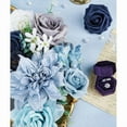 thumbnail image 3 of Blue and White Artificial Flowers Combo Box Fake Roses for DIY Wedding Bouquets Bridal Shower Table Centerpieces Floral Arrangements Party Home Decor Cake Decorations, 3 of 5