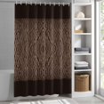 thumbnail image 6 of Zebras Print Shower Curtain Set, Waterproof Shower Curtains for Bathroom, Abstract Animal Skin Texture Brown Washable Fabric Cloth Bath Curtain for Bathtub Decoration with Hooks 60x72 Inches, 6 of 9