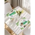 thumbnail image 5 of St. Patrick's Day Placemats Set of 4, Spring Lucky Shamrocks Green Truck Country Placemats for Dining Table, Place Mats for Kitchen Tabletop, Waterproof Wipeable Dining Table Mats Set, 5 of 9