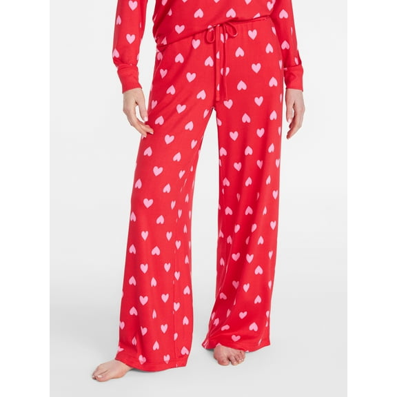 Joyspun Women's Cozy Lounge Collection Hacci Knit Sleep Pants, 29” Inseam, Sizes XS to 3X