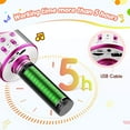 thumbnail image 4 of Juguetes divertidos para niñas de 3 a 12 años, micrófono para niños, micrófono de Karaoke, cumpleaños para niños de 5 a 12 años, micrófono de juguete para niños Adepaton WRMH-421-4, 4 of 6