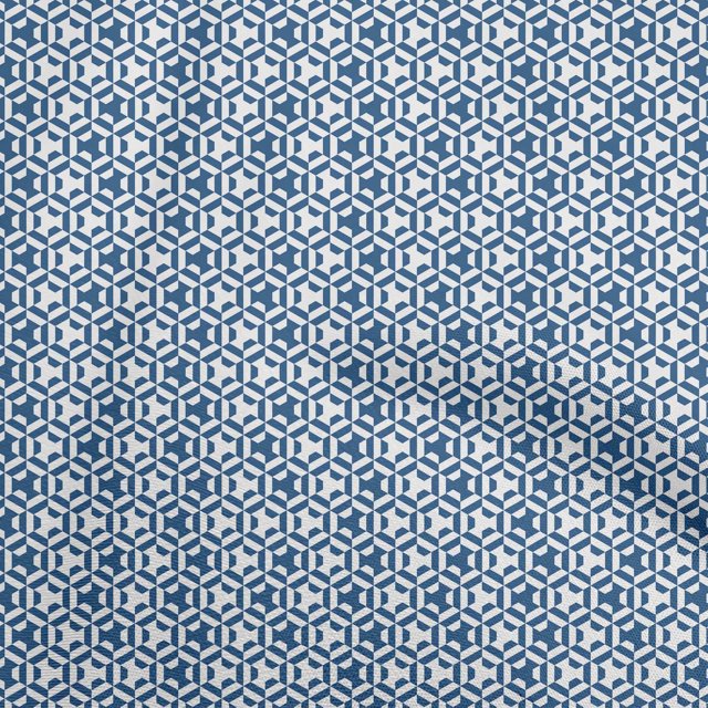 oneOone Velvet Teal Blue Fabric Geometric Craft Projects Decor Fabric Printed By The Yard 58 Inch Wide