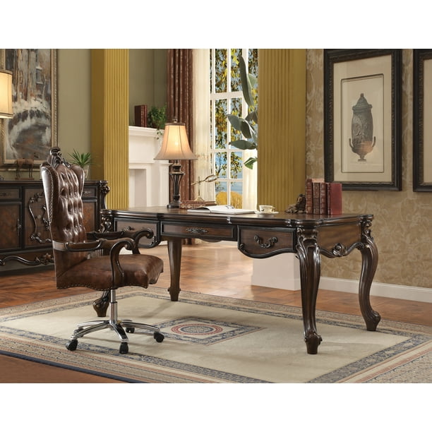 Acme Versailles Computer Desk Hutch In Cherry Oak Multiple Colors Walmart Com Walmart Com