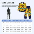 thumbnail image 3 of KLL PLANETA EN FORMA DE PIZZA Sleepwear Mens Flannel Pajamas,Long Cotton Pj Set, 3 of 7