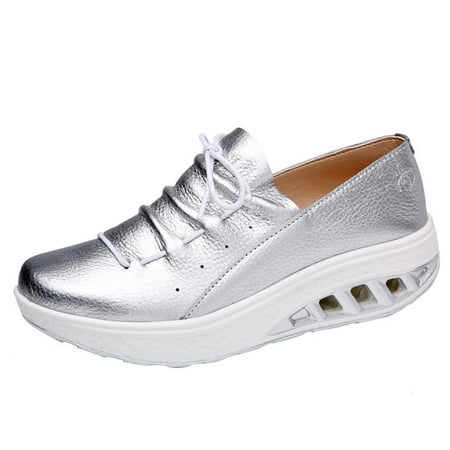 

Fashion Women Air Cushion Round Head Breathable Leisure Sports Shoes Shake Shoes