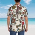 thumbnail image 6 of Balery Dark Enchanted Flowers And Birds Print Men's Hawaiian Shirts Short Sleeve Beach Shirt Relaxed Fit Vacation Button Down Shirts-Medium, 6 of 9