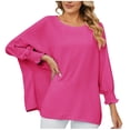 thumbnail image 1 of Birdeem Mode Hauts pour Femmes Manches Longues Col Rond Blouse Chemise T-Shirt Hauts, 1 of 8