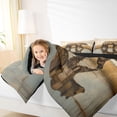 thumbnail image 4 of Homewish Wild Animal Bear Full Size Comforter Sets,Abstract Patchwork Checkered Bedding Comforter Set,Jungle Wildlife Bedding Sets For Teens,Luxury Bedroom Decor Reversible,3pcs, 4 of 8