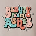 thumbnail image 6 of Wild Bobby Beauty From Ashes Groovy Font With Stars Vintage Unisex Crewneck Sweatshirt, Sandstone, Small, 6 of 6