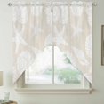 thumbnail image 5 of Summer Marine Life Swag Valances for Windows 2 Pack Graffiti Corals Shell Conch Sea Starfish Retro Swag Kitchen Curtains 45 Inches Long Rod Pocket Short Window Treatment for Kitchen Bathroom 36"x45", 5 of 9