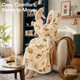 thumbnail image 6 of Joyfy Wearable Blanket Hoodie for Adults Gifts for Teen Girls Sister Women Sherpa Fleece Printed Hooded Blanket Sweatshirt Warm Cozy with Pocket & Sleeves, 6 of 7
