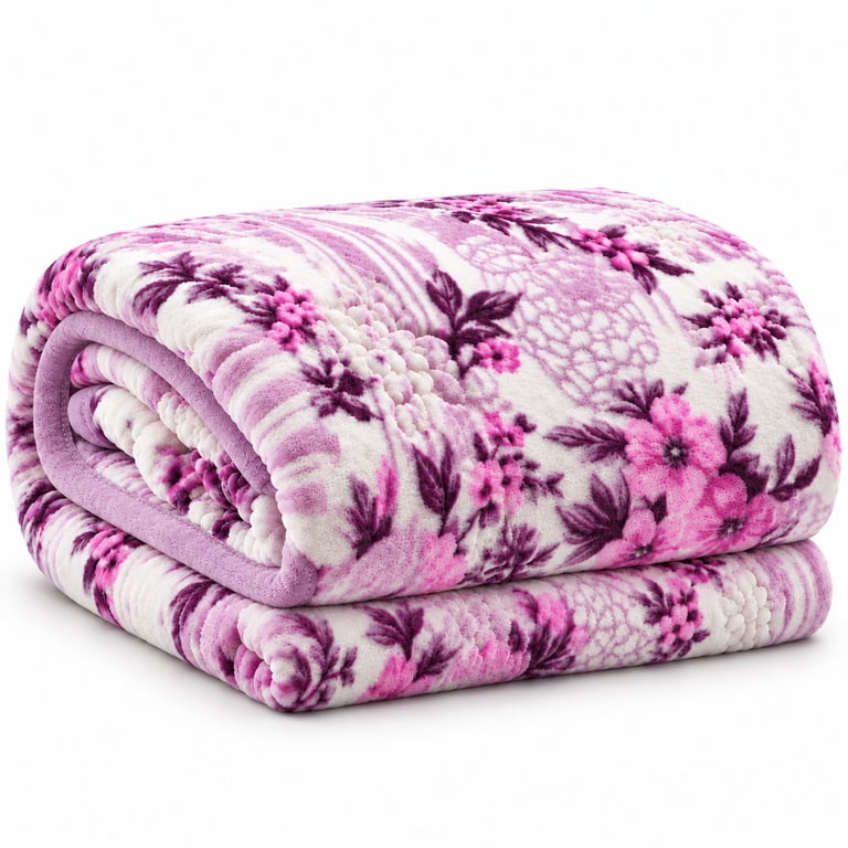 Virtu 12 Lb Korean Mink Fleece King Blanket in Lavender photo 1