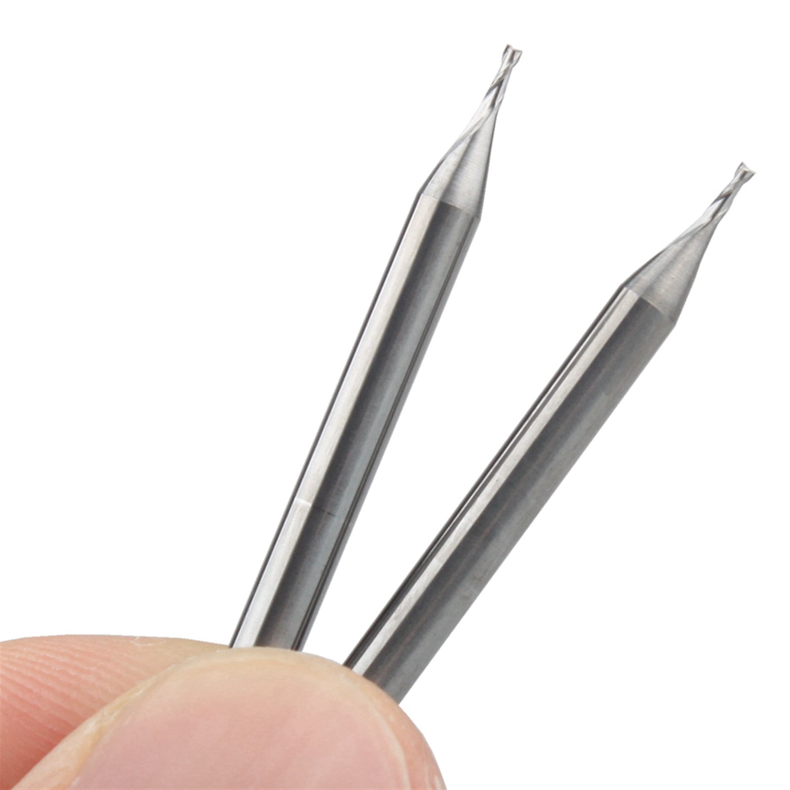 10pcs 3.175*0.8*3mm Two Flutes End Mill Bits Cutting Tools Carbide Tools Woodworking Tools CNC Router Bits for Carving Machine