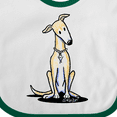thumbnail image 4 of Inktastic Curious Greyhound Boys or Girls Baby Bib, 4 of 4
