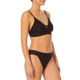 thumbnail image 3 of No Boundaries Women's Tricot Solid Tie Back Bikini Top, Sizes S-XL, 3 of 5