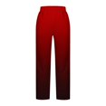 thumbnail image 6 of Winter Pants for Women Fleece Lined Thermal Wide Leg Sweatpants with Pockets Gradient Striped Pull-On Trousers (L, Wine), 6 of 7