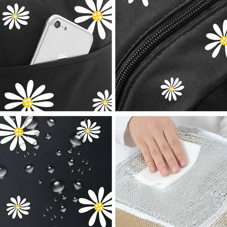  Daisy Lunch Bag for Kids boys girls Women Men,Reusable  Insulated Lunch Box,Large Capacity Tote Bag for School, Work, Picnic,  Travel (Daisy, One Size): Home & Kitchen