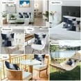 thumbnail image 6 of Blue Grey Graffiti Art Outdoor Pillow Covers Pack of 2 Abstract Color Block Stitching Modern Art Waterproof Throw Pillow Covers Decorative Cushion Cases for Patio Garden Tent Balcony Couch 16x16 inch, 6 of 8