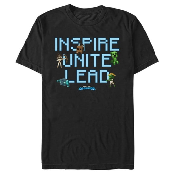 Men's Minecraft Legends Inspire Unite Lead Graphic Tee Black Small