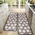 thumbnail image 4 of Kitchen Rugs Sets Of 2,Baseballs and Love Anti Fatigue Kitchen Mat Rugs Non Slip Washable,Decorative Kitchen Floor Mats for Kitchen,Sink,Laundry,17"x47"+17"x47", 4 of 5
