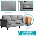 thumbnail image 6 of BALUS Living Room Sofa Set, Linen Fabric Sectional Sofa and Loveseat Sets, Free Combination Couch Perfect for Small Spaces, Light Grey, 6 of 6