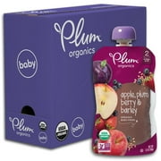 Plum Organics Stage 2 Organic Baby Food, Apple, Plum, Berry & Barley, 3.5 Ounce Pouch (Pack of 6)