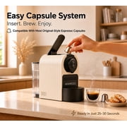 Mixpresso 19 Bar White Espresso Machine for Nespresso Capsules, 27 Oz