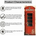 thumbnail image 3 of 2 Pcs Self-Adhesive Door Sticker 31.5"x78.7" Red Vintage Phone Booths Door Murals Stickers PVC Door Removable Wallpaper Decoration, 3 of 9