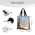 thumbnail image 4 of Vsdgher Elephant Giraffe print Tote Bag for Women Shoulder Bag with Zipper Large Shoulder Bag Handle Handbag Portable Washable for Travel, Work, 4 of 8