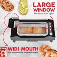 thumbnail image 2 of tostador Dash Clear View: tostador con ranura extra ancha con acentos de acero inoxidable + ver a través de la ventana – Descongelar, recalentar + función de apagado automático para bagels, panes espe, 2 of 5