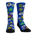 thumbnail image 3 of Unisex Rock Em Socks  Royal Los Angeles Rams TMNT Three-Pack Crew Sock Set, 3 of 4