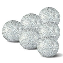 6pcs Mosaic Sphere Balls Decorative Glass Balls Decorative Orbs Table Centerpiece Balls Round Glass Ball for Table Decor Silver