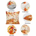 thumbnail image 6 of Throw Pillow Covers, Orange Pumpkins Fall 24x24 Pillow Covers for Couch/Sofa/Bed, Thanksgiving Branches Maple Leaves Sunflower Decorative Square Linen Cushion Pillowcase for Home Decor, 6 of 9