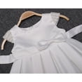 thumbnail image 4 of Baby Girls Baptism Dress Girls Christening Gown Flower Girl Dress Pearl Sleeve 12M, 4 of 5