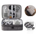 thumbnail image 5 of RuiJiao 3-Layer Electronic Accessories Travel Organizer Case, 300D PVC-Coated Tech Storage Bag for Chargers, Cables, Phone, Gadget Organizer (11x8.2x3.5in) Men's Travel Gift for Home and Outdoor Use, 5 of 6