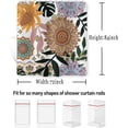 thumbnail image 5 of Boho Bohemian Floral Shower Curtain, Colorful Retro Mandala Flower Tropical Leaf Abstract Botanical Bright Bathroom Curtain Bathtub Home Decor Waterproof Fabric Machine Washable, 5 of 6