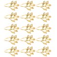 thumbnail image 3 of 15Pcs Electroplated Leaves Napkin Rings Eco-friendly Leaf Napkin Clasps, 3 of 6