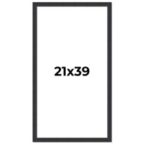 21x39 Frame Black Real Wood Picture Frame Width 1.25 Inches | Interior Frame Depth 0.5 Inches |
