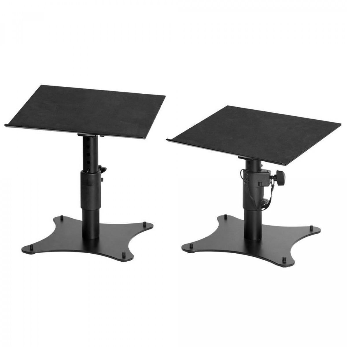 Rockville RS37B V2 37 Inch Steel Speaker Stands Pair Black Universal Bookshelf