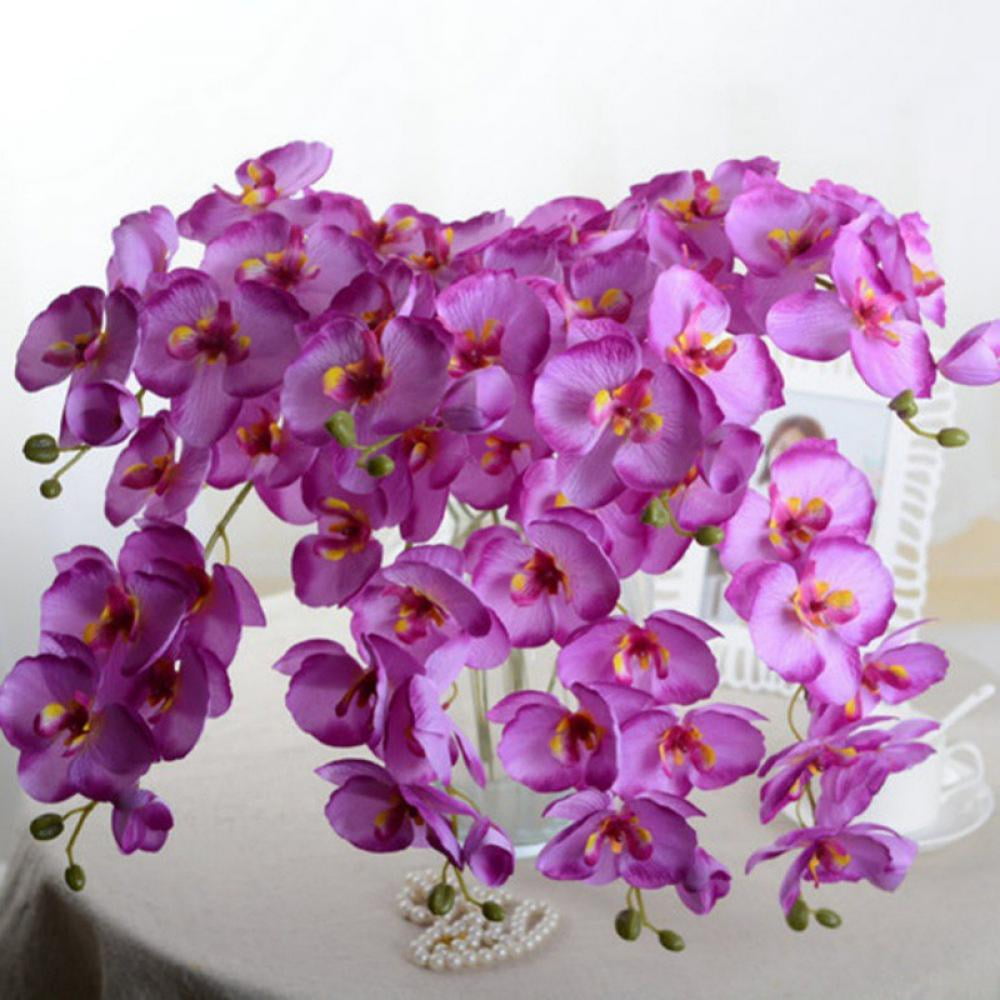 Butterfly Orchid Artificial Flowers Real Touch Home Party Event Crafts Materials 