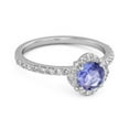 thumbnail image 2 of 0.25 Ctw Tanzanite Solitaire Accents 925 Sterling Silver Friendship Mother's Day Gift Ring, 2 of 3