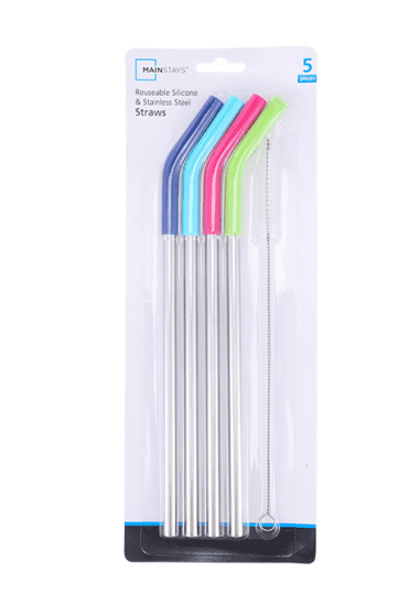 4 Pack Reusable Collapsible Silicone Straws with Case and Cleaning Brushes BPA Free with Brush and Case for Home Travel and Party Gift Use（4 pack） Office TAKEBEST Silicone Straws Drinking Reusable