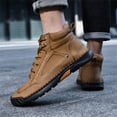 thumbnail image 5 of Men’s Waterproof Leather Boots,Wide Toe Box Ankle Boots with Cushioned Insole,Comfortable Non-Slip Outdoor Walking Shoes, 5 of 6