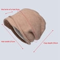thumbnail image 3 of XIAOCHA Slouch Beanie for Women Cozy Solid Hats Casual Fall‑Winter Bonnet,Khaki, 3 of 4