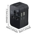 thumbnail image 3 of Klonfd Universal Travel Adapter & USB Charger – International Plug Converter For US EU UK – 4 USB Ports – Compact & Portable For Use, 3 of 6