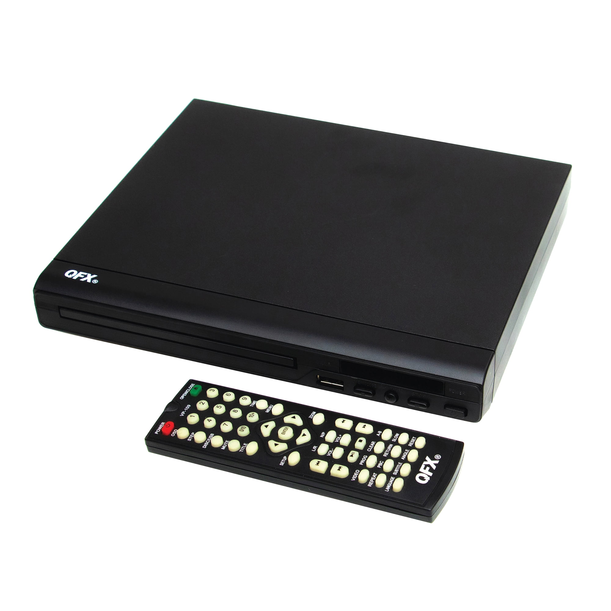 QFX 480p DVD/CD Multimedia Player for TV with USB, CD MP3 Conversion, and Remote, VP-109