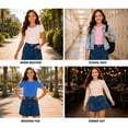 thumbnail image 3 of Jessica Simpson Girls' Skirt - Distressed 5 Pocket Stretch Denim Skirt - Jeans Skirt for Girls (7-16), 3 of 7